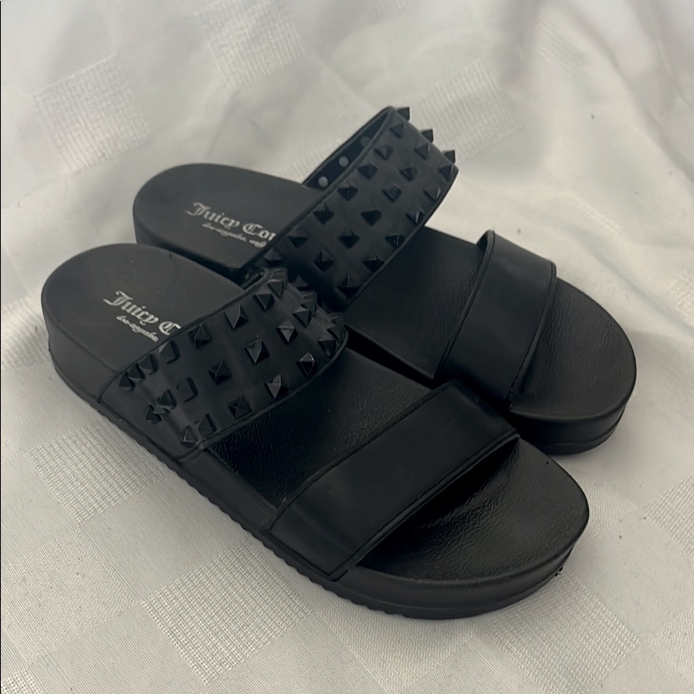 Juicy Couture Black Studded Sandals